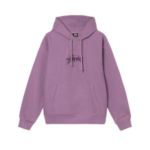 stussy stock applique hoodie M size puple 2022fall